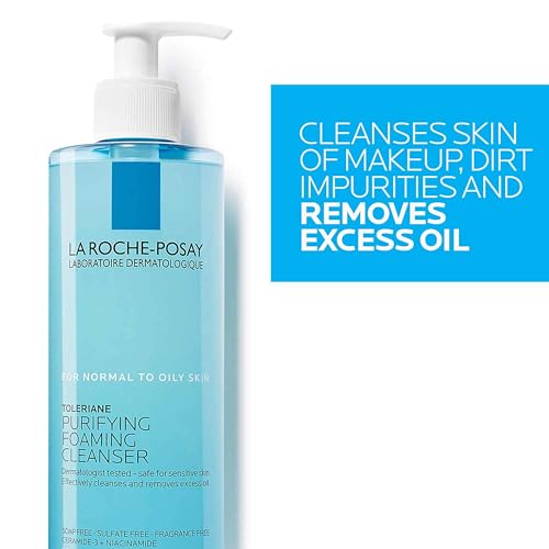 La Roche-Posay Toleriane Purifying Foaming Facial Cleanser, Oil Free Face Wash for Women & Men with Niacinamide + Ceramides, Pore Cleanser Safe For Sensitive Skin, Won’t Dry Out Skin, Soap Free, 400ml