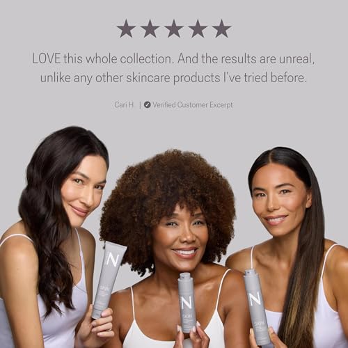 NULASTIN Dermal Rejuvenating Skincare System - Facial Cleanser, Moisturizer and Peptide Face Serum Trio to Support the Look of Firmness and Elasticity