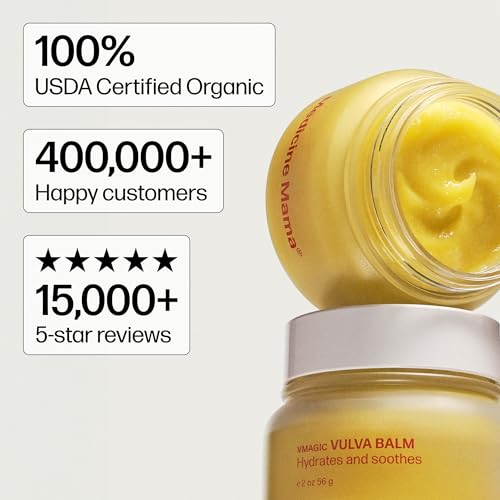 VMAGIC by Medicine Mama Organic Vulva Balm – Intimate Skin Care, Menopause Support – Relieves Feminine Dryness, Itching & Irritation – Hormone Free, Vaginal Moisturizer for Women