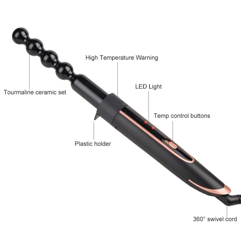 Electric 5 in 1 Hair Waver Pear Flower ConeRoller Curling Wand Professional Hair Curler Hair Curling Iron Ceramic Styling Tool