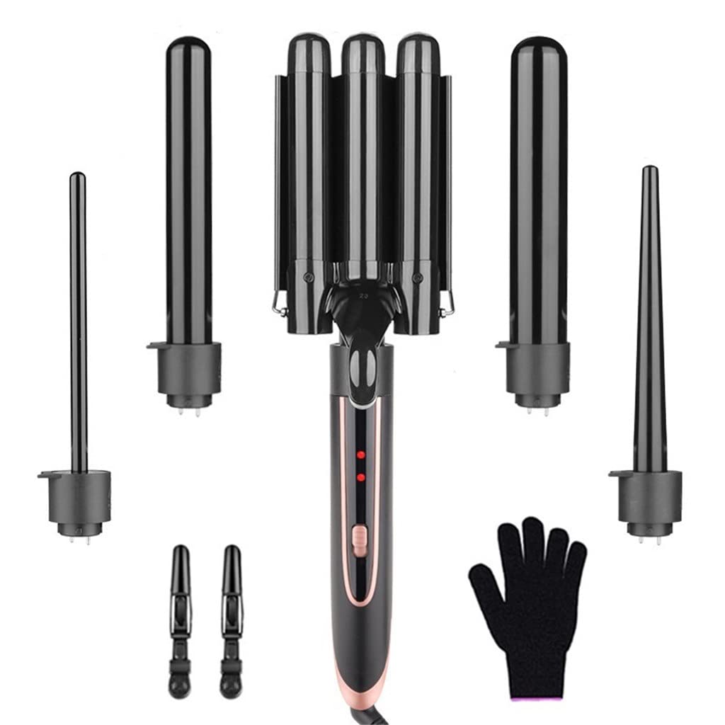Professional 5-in-1 Ceramic Hair Waver & Curling Wand
