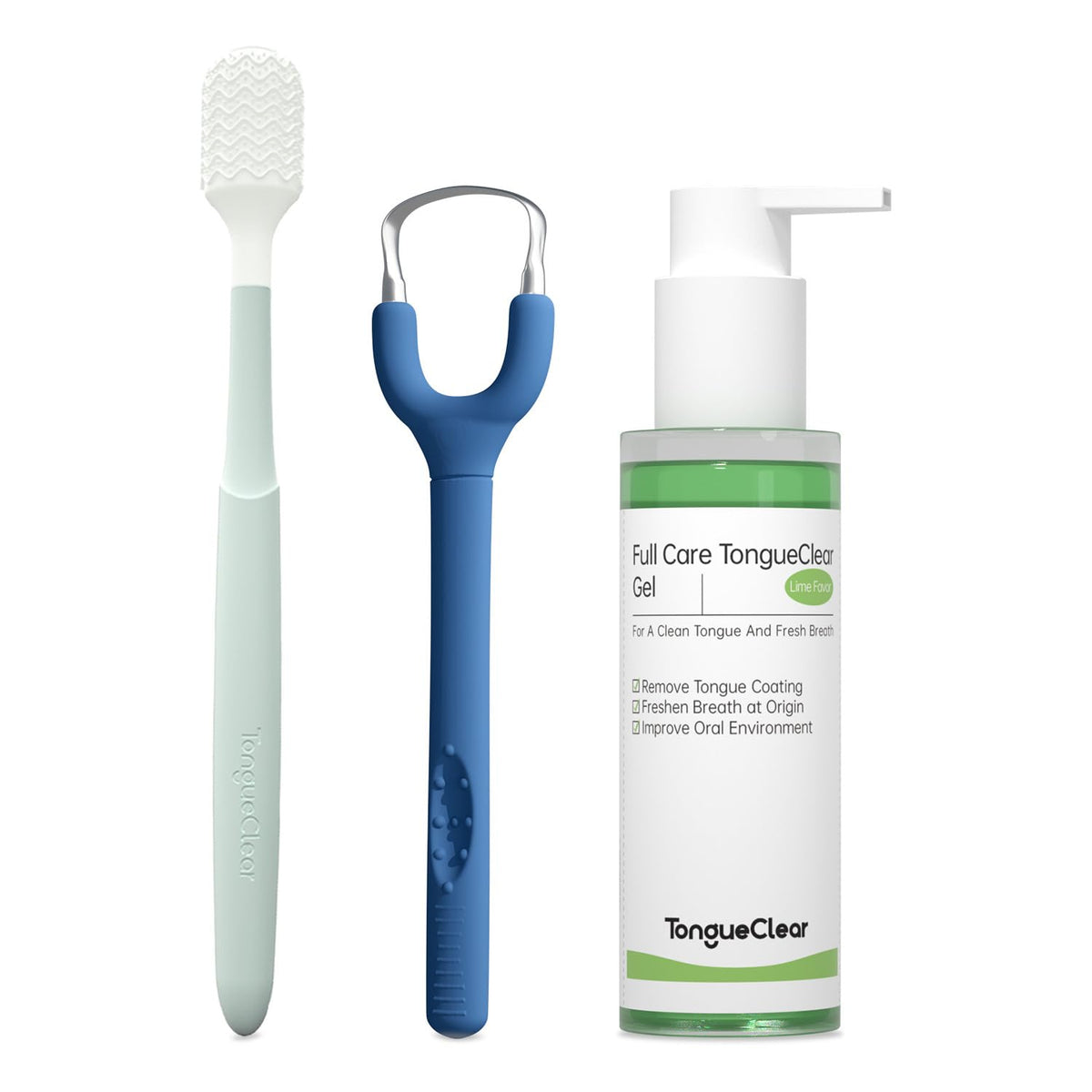 Tongueclear Adult Tongue Scraper & Oral Cleaner Kit