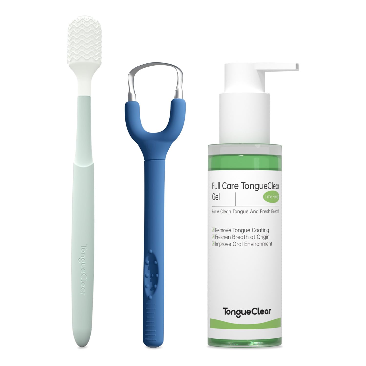 Tongueclear Adult Tongue Scraper & Oral Cleaner Kit