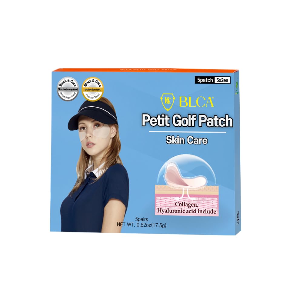 BLOCK&CARE UV Protection Facial Golf Patches, 5 Pairs