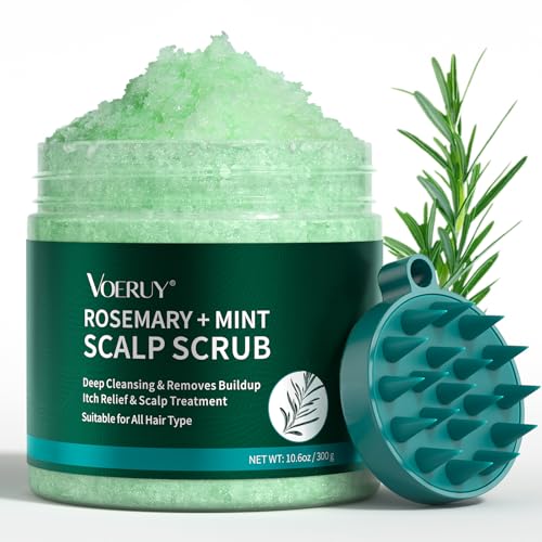 VOERUY Rosemary & Mint Exfoliating Scalp Scrub, 10.6 oz