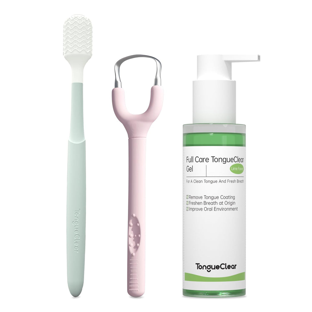 Tongueclear Adult Tongue Scraper & Oral Cleaner Kit