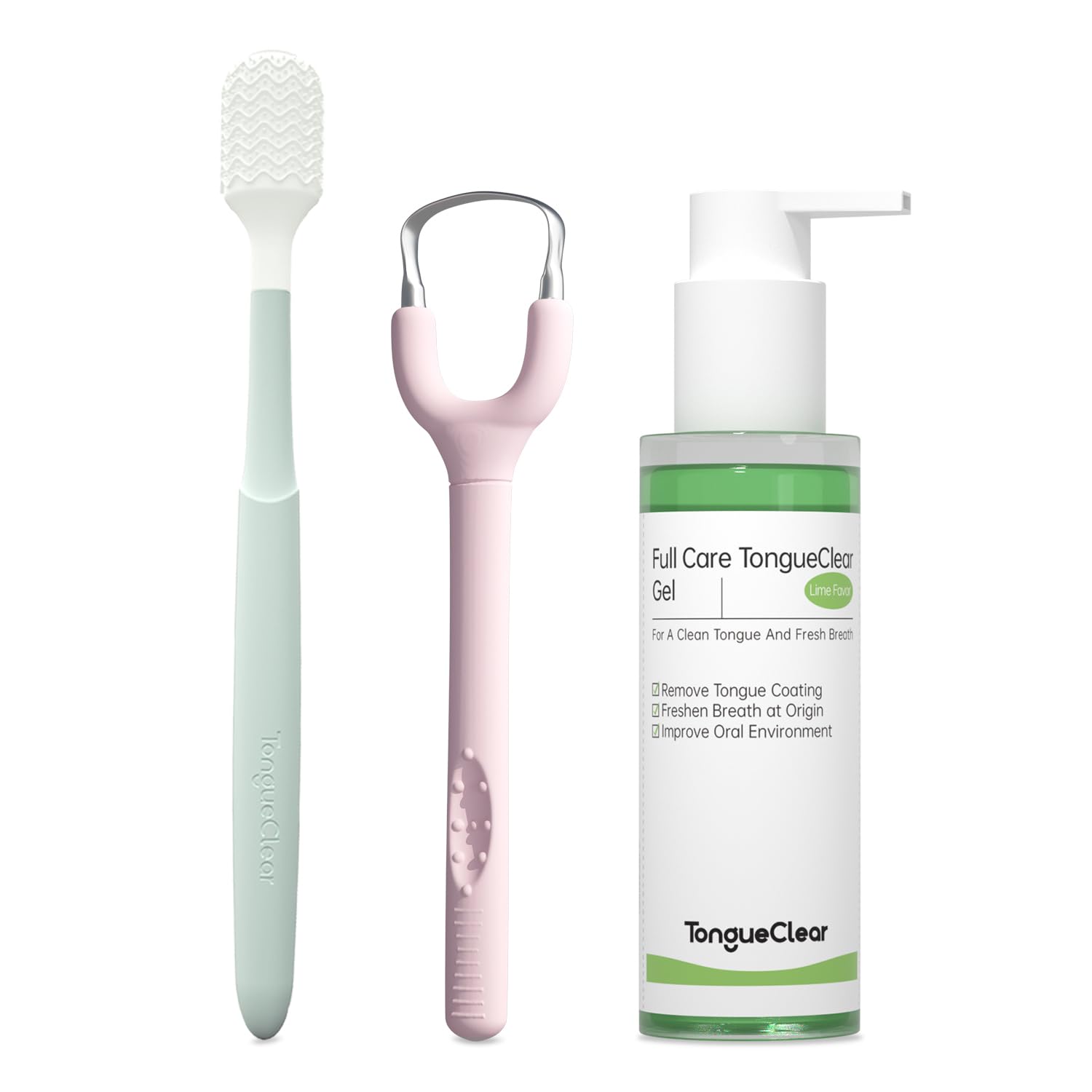 Tongueclear Adult Tongue Scraper & Oral Cleaner Kit