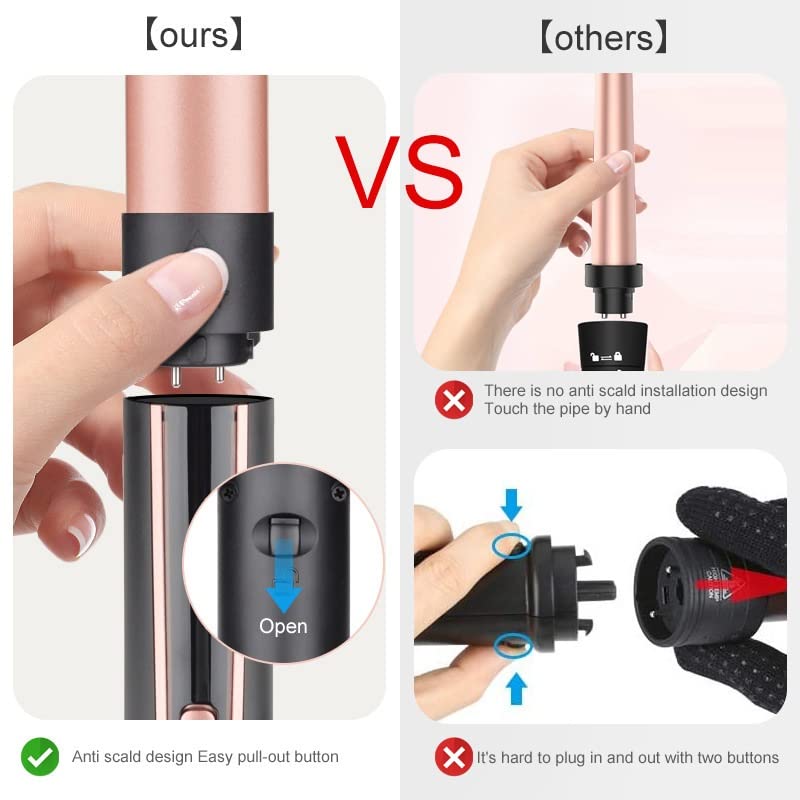 Electric 5 in 1 Hair Waver Pear Flower ConeRoller Curling Wand Professional Hair Curler Hair Curling Iron Ceramic Styling Tool