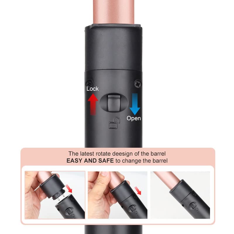 Electric 5 in 1 Hair Waver Pear Flower ConeRoller Curling Wand Professional Hair Curler Hair Curling Iron Ceramic Styling Tool