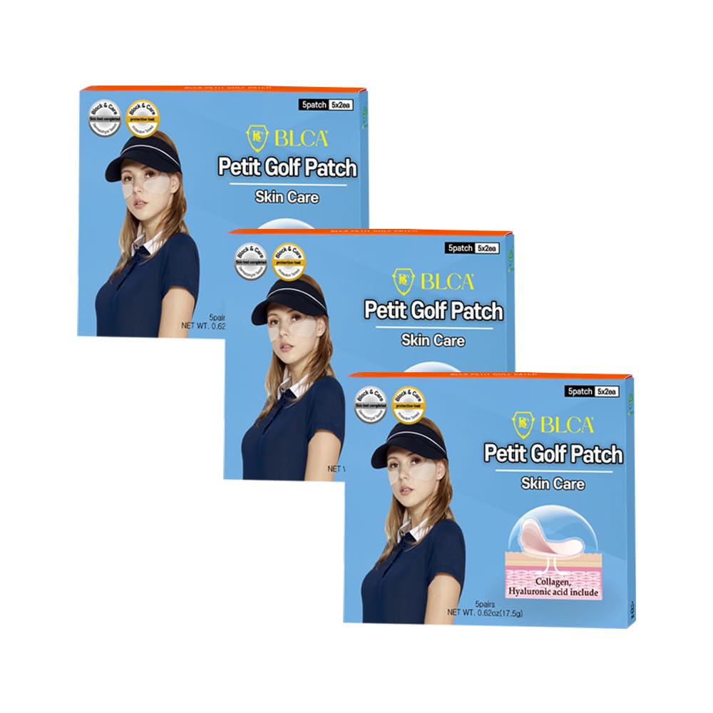 BLOCK&CARE UV Protection Facial Golf Patches, 5 Pairs