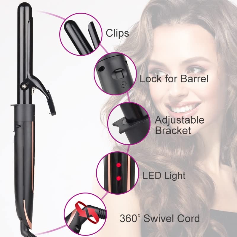 Electric 5 in 1 Hair Waver Pear Flower ConeRoller Curling Wand Professional Hair Curler Hair Curling Iron Ceramic Styling Tool