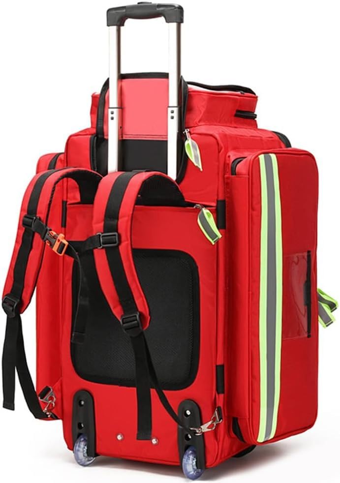 First Aid Kit with Compartments - Large Capacity Trauma Medical Kit for Home and Travel - Essential for Nurses, Doctors, Emergency Preparedness