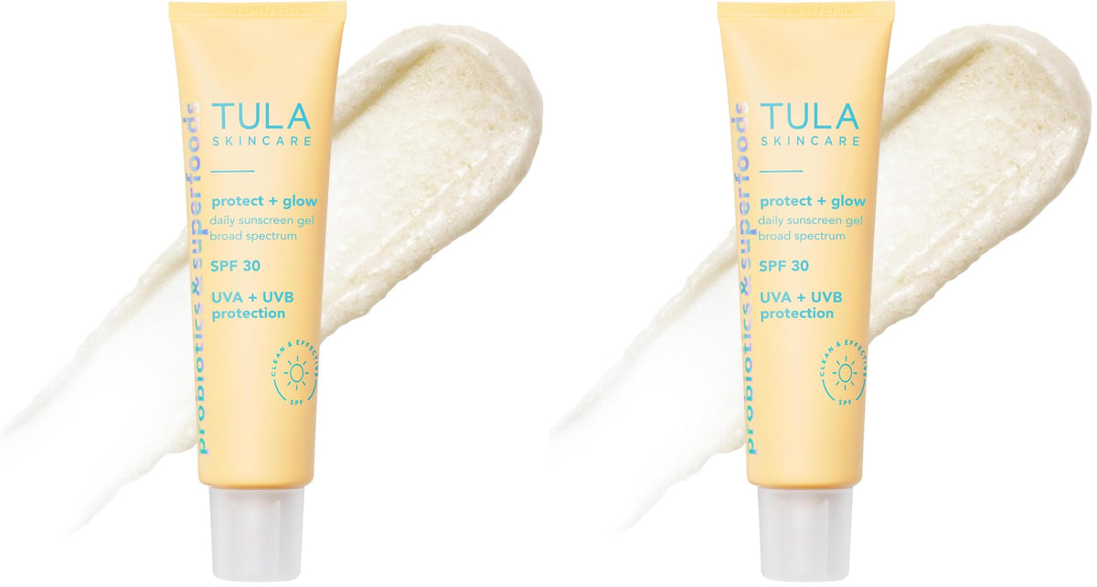 TULA Protect + Glow Daily Sunscreen Gel SPF 30, 2-Pack