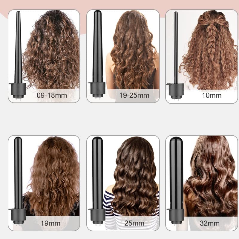 Electric 5 in 1 Hair Waver Pear Flower ConeRoller Curling Wand Professional Hair Curler Hair Curling Iron Ceramic Styling Tool