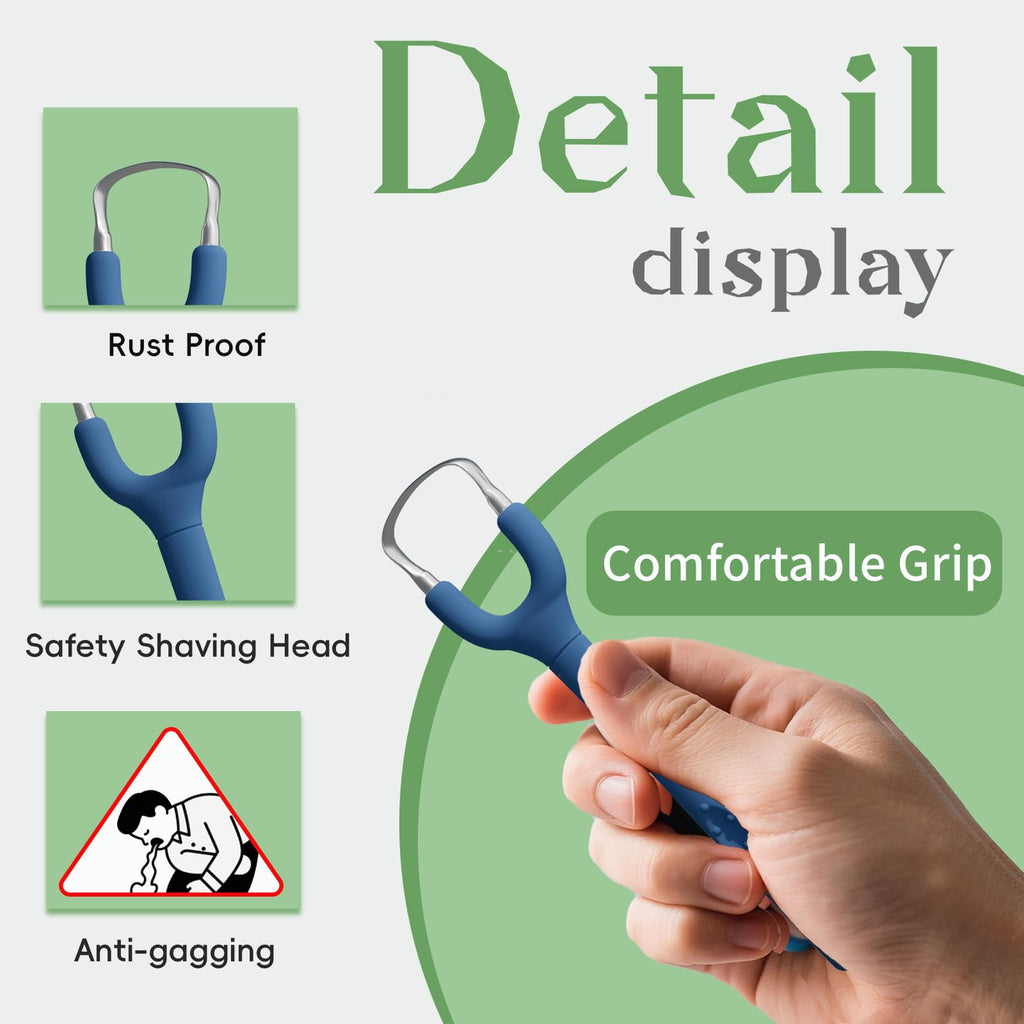 Tongueclear Effective Tongue Scraper and Oral Mucosal Cleaner Kit for Adults