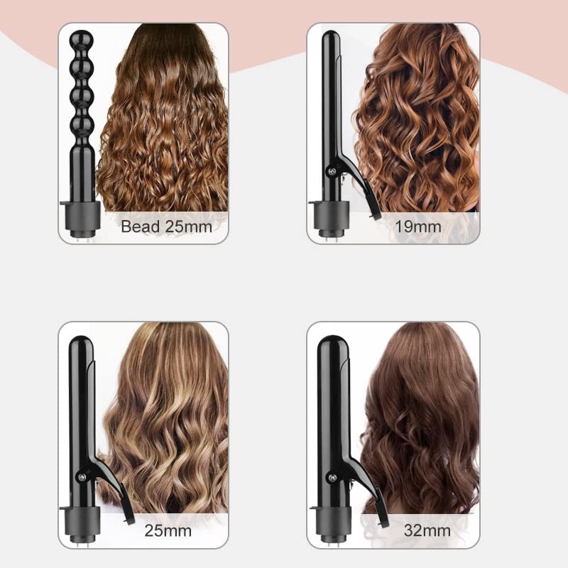 Electric 5 in 1 Hair Waver Pear Flower ConeRoller Curling Wand Professional Hair Curler Hair Curling Iron Ceramic Styling Tool