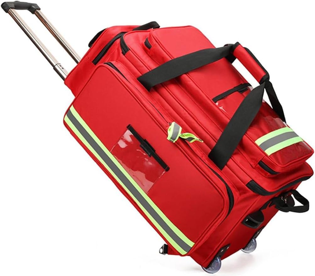 First Aid Kit with Compartments - Large Capacity Trauma Medical Kit for Home and Travel - Essential for Nurses, Doctors, Emergency Preparedness