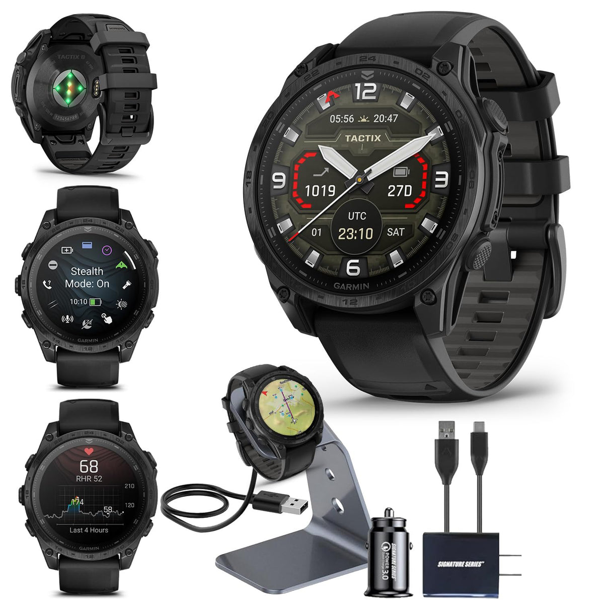 Garmin tactix 8 Premium Tactical GPS Smartwatch Bundle