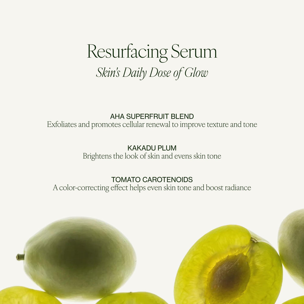 Tata Harper Resurfacing Serum | Gentle Daily Exfoliating Serum with AHA & BHA | Refines, Smooths, and Revives Skin’s Glow | Natural Skincare for Uneven Texture & Lack of Radiance | For All Skin Types