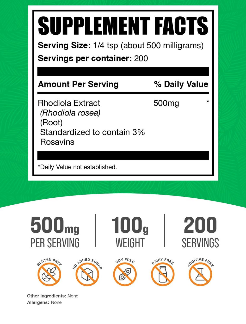 BulkSupplements Rhodiola Extract with 3% Rosavin