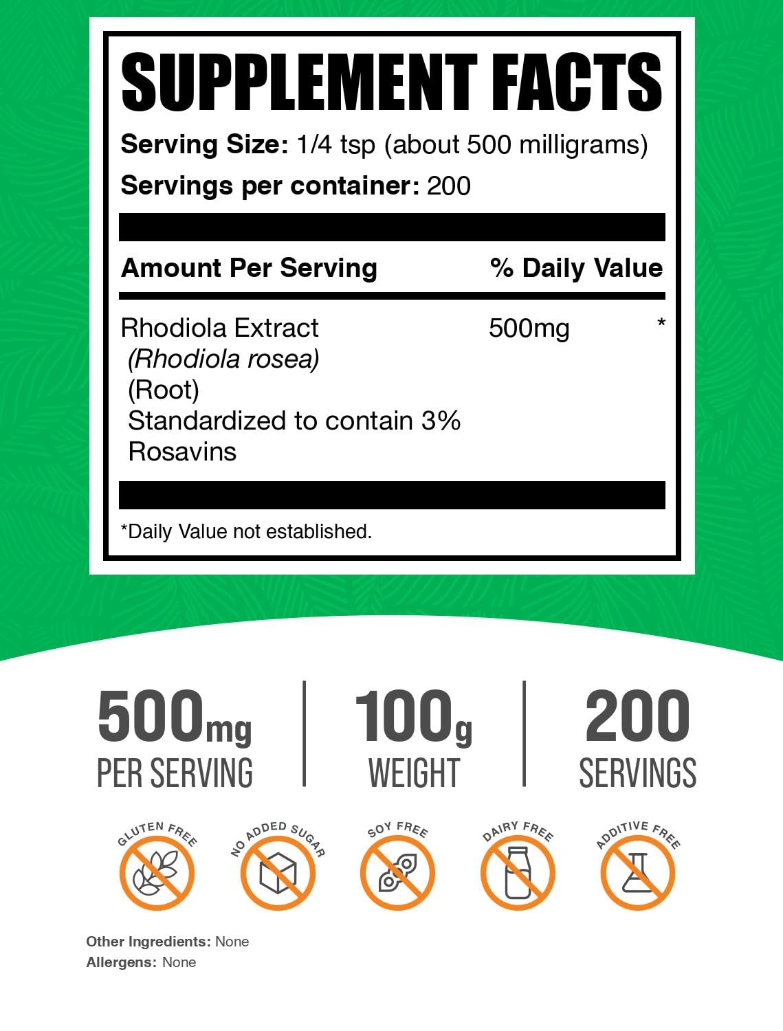 BulkSupplements Rhodiola Extract with 3% Rosavin