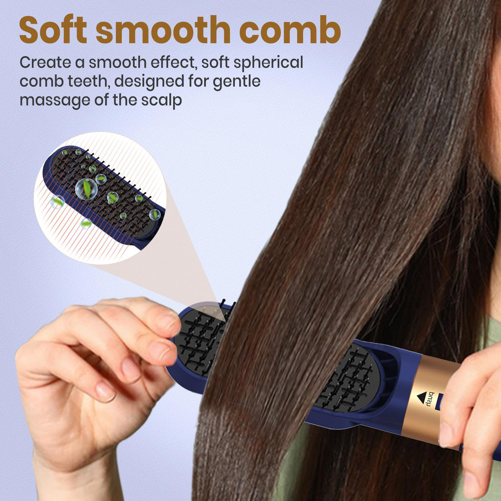 Hair Dryer Brush 5 in 1, Negative Ion Blow Dryer Brush Set - 110,000 RPM High - Speed Hot Air Brush Air Styler Curling Wrap Air Curler,Curling Iron Hair Styling Tool