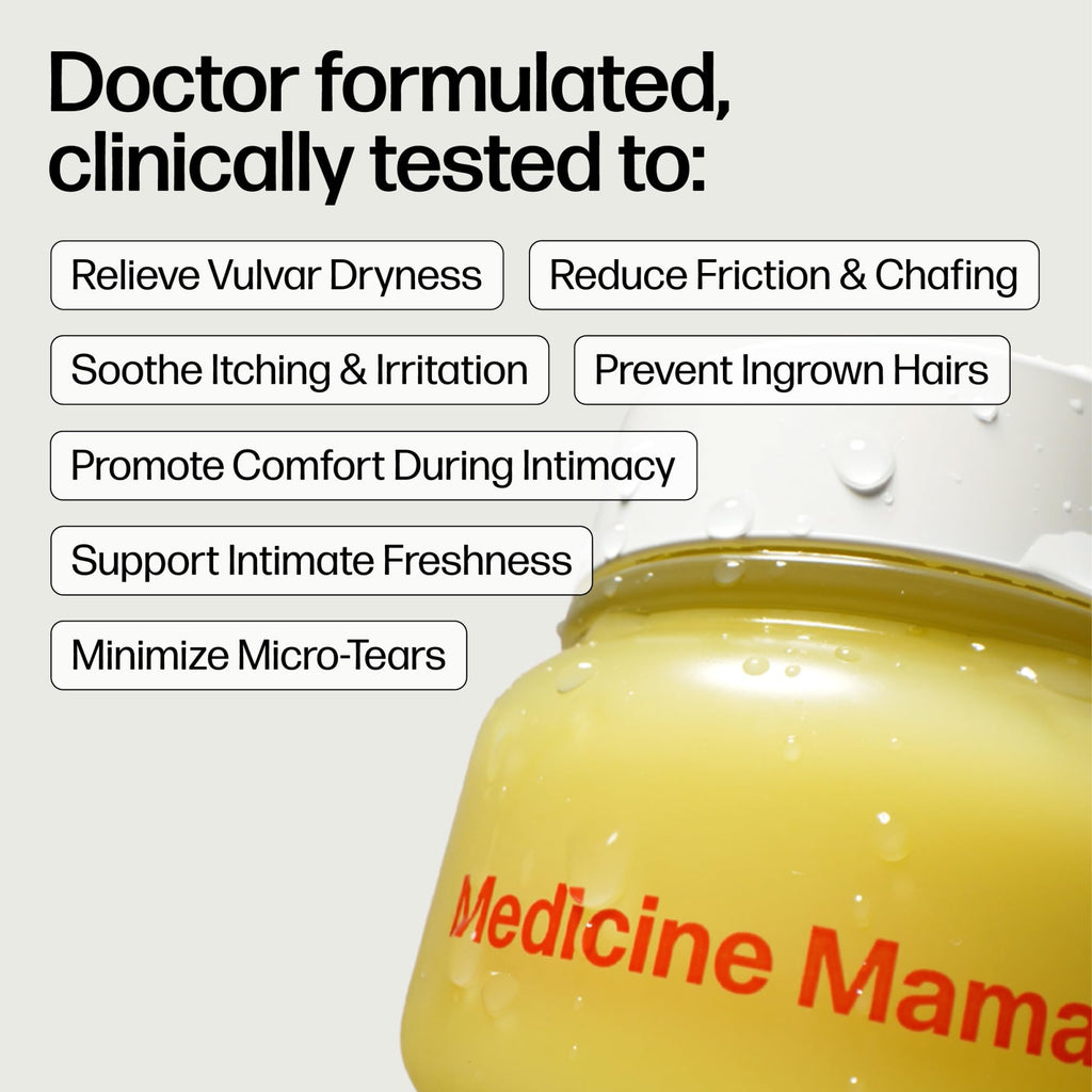 VMAGIC Menopause Must-Haves Bundle by Medicine Mama – Organic Vulva Balm 2oz & Travel Size Lips Stick .65oz for Intimate Skincare & Menopause Support and pH Balanced Gentle Feminine Wash Cleanser 8oz
