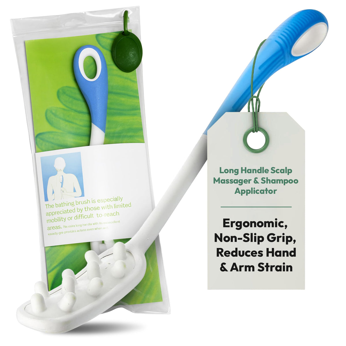 Etac Beauty Long-Handle Hair Washer & Scalp Massager