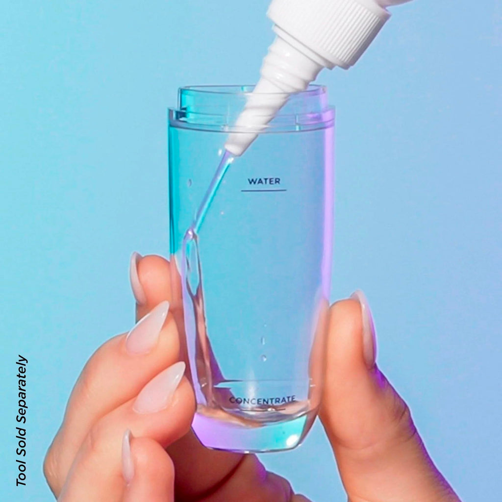 BeautyBio GLOfacial Hydro-Infusion Deep Pore Cleansing + Blue LED Clarifying Set: Tool + Concentrate