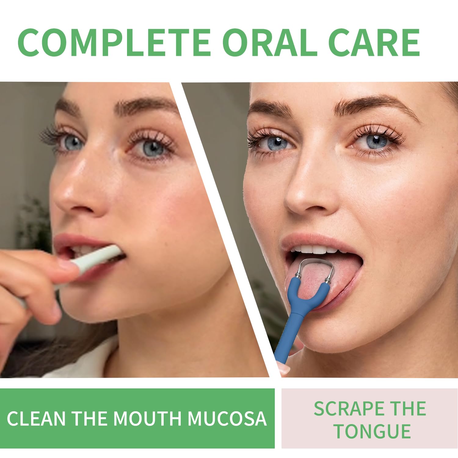 Tongueclear Effective Tongue Scraper and Oral Mucosal Cleaner Kit for Adults