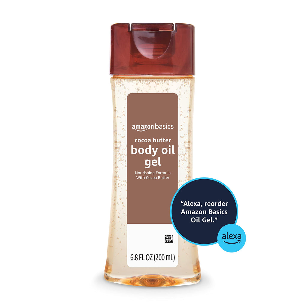 Amazon Brand - Solimo Body Oil Gel with Cocoa Butter