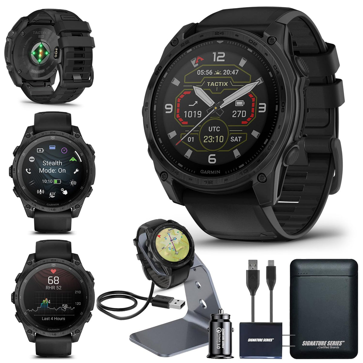 Garmin tactix 8 Premium Tactical GPS Smartwatch Bundle