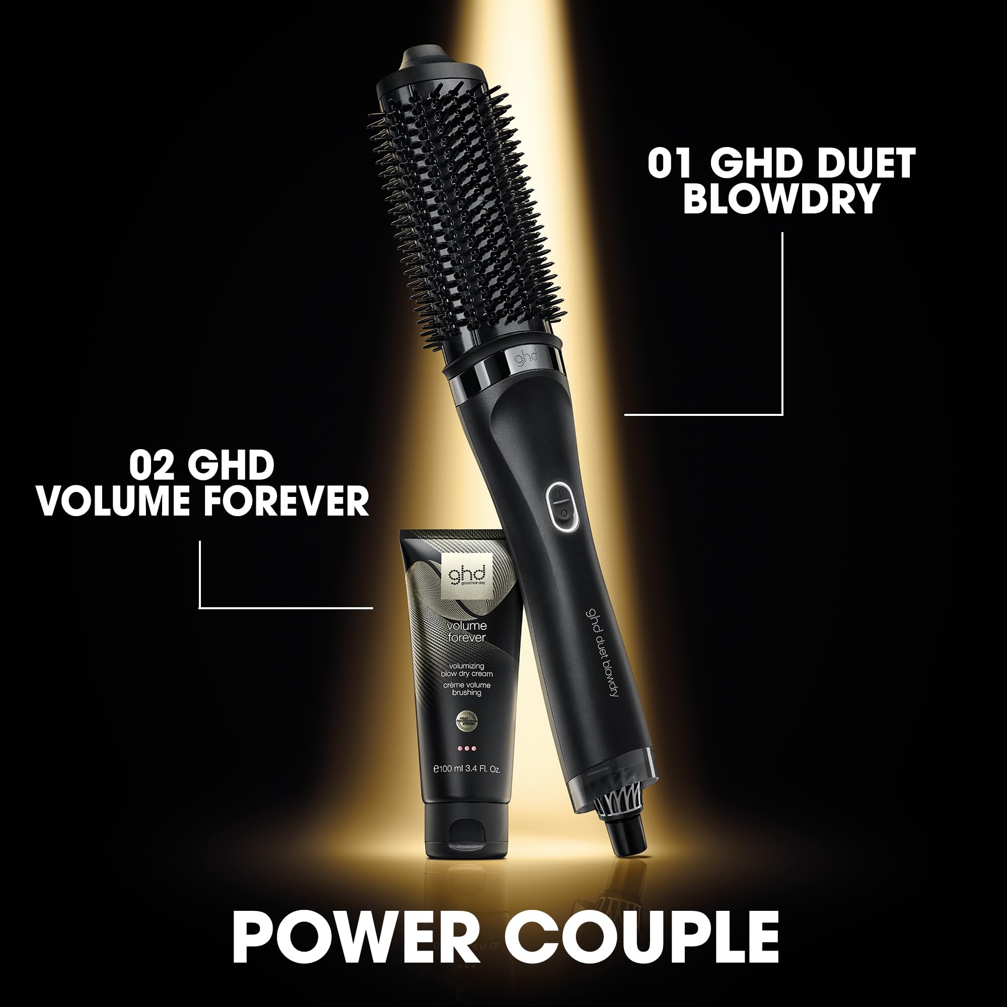 ghd Duet Blowdry-Hair Dryer Brush | Wet to Blow Dried with No Heat Damage | 3X More Volume with 24 Hour Long-Lasting Results | Blow Dry with No Fizz | 50% More Shine