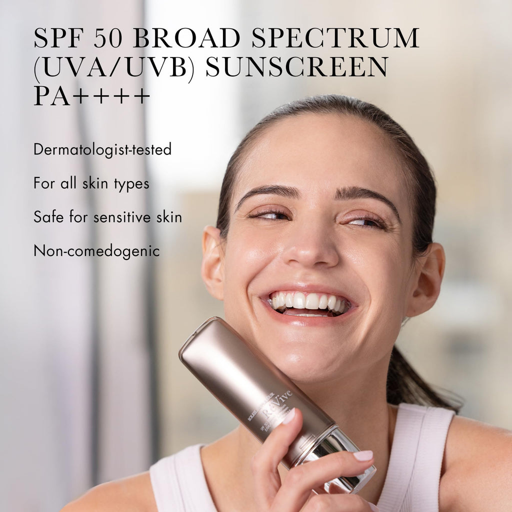 RéVive Soleil Superiéur Face Sunscreen - Broad Spectrum SPF 50 Sunscreen - Ultra-Transparent & Anti Aging Sun Care to Help Improve Skin Barrier Repair & Protect Against UVA/UVB Rays (1.7 oz)