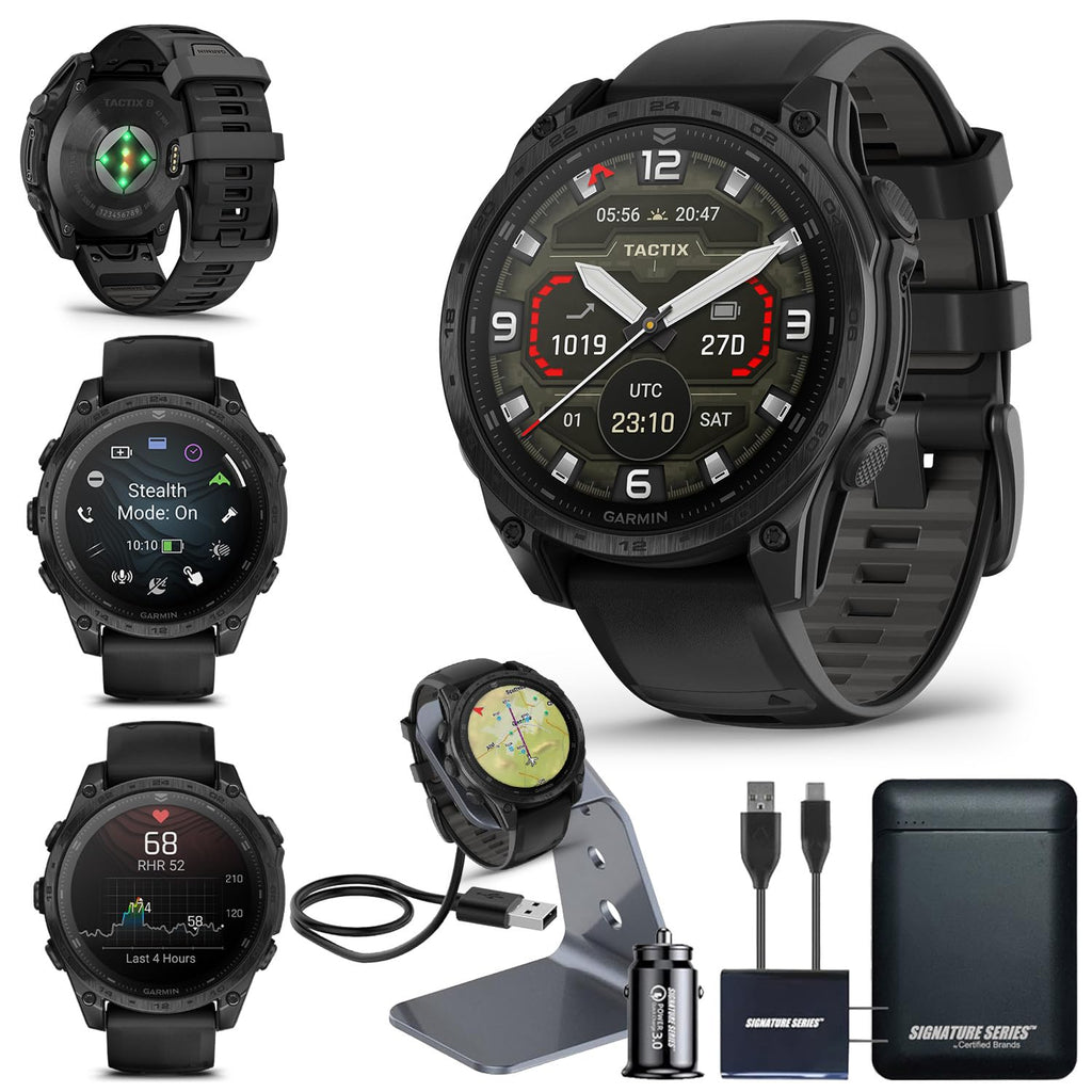 Garmin tactix 8 Premium Tactical GPS Smartwatch Bundle