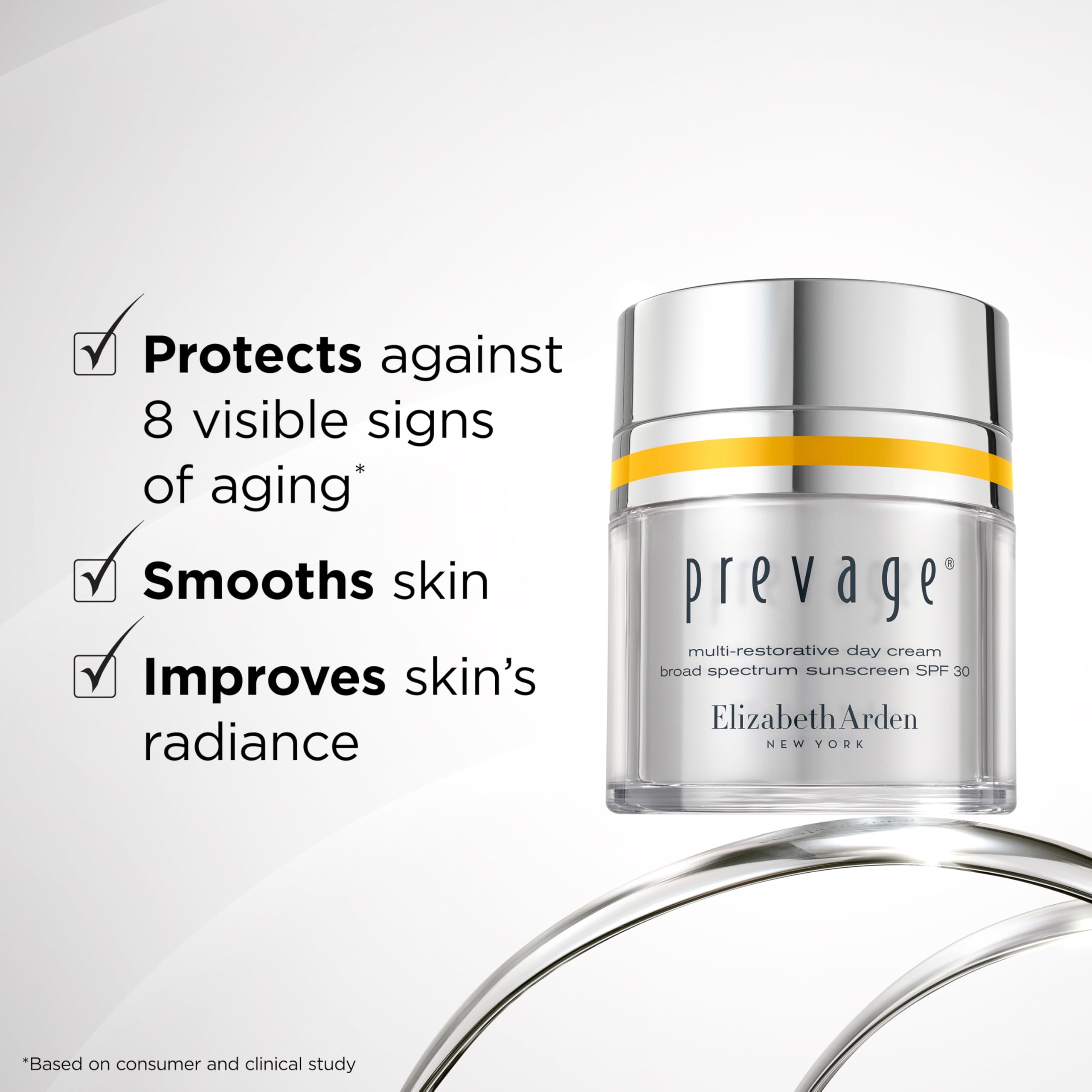 Elizabeth Arden PREVAGE Anti-Aging Face Moisturizer Cream for Women, SPF 30 Broad Spectrum Sunscreen, Reduces Fine Lines & Wrinkles, With Antioxidant Idebenone Technology