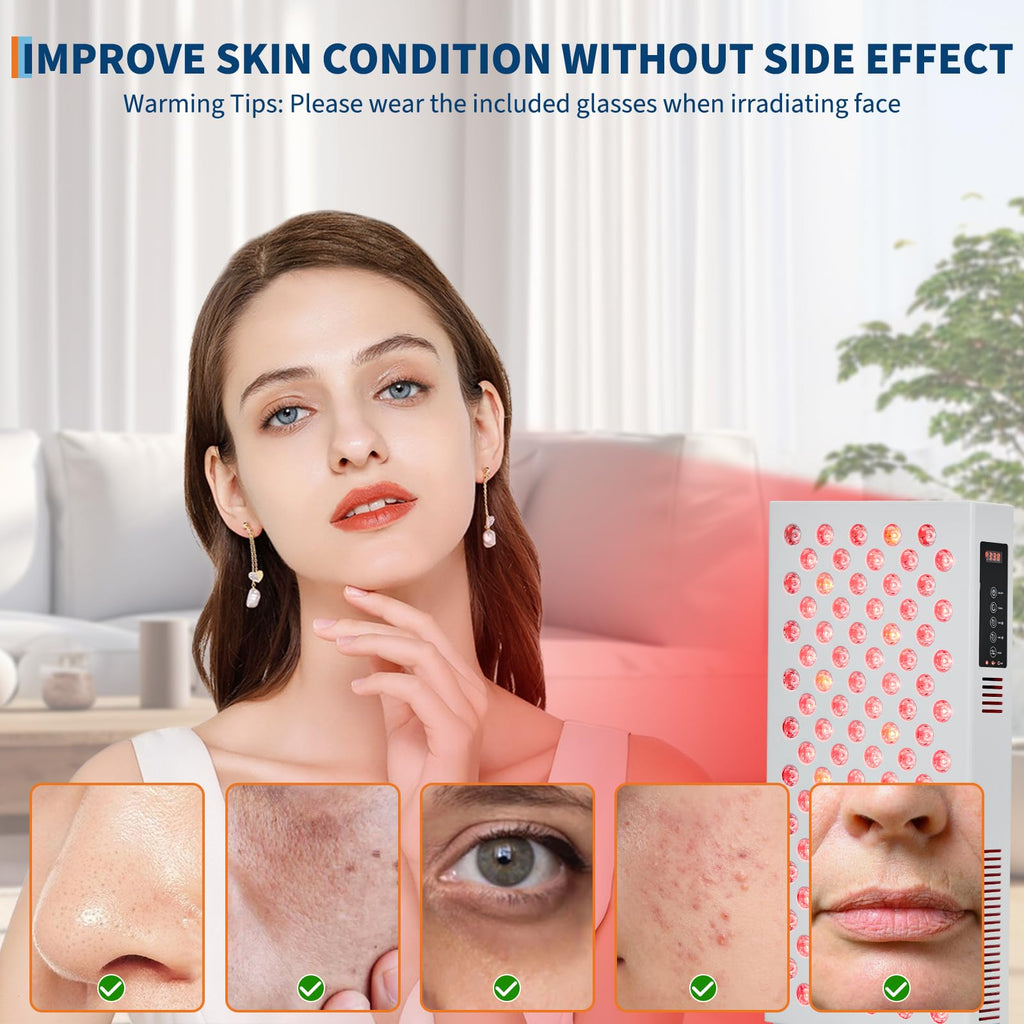 110W 4-Wavelength Red Light Therapy Panel for Face & Body