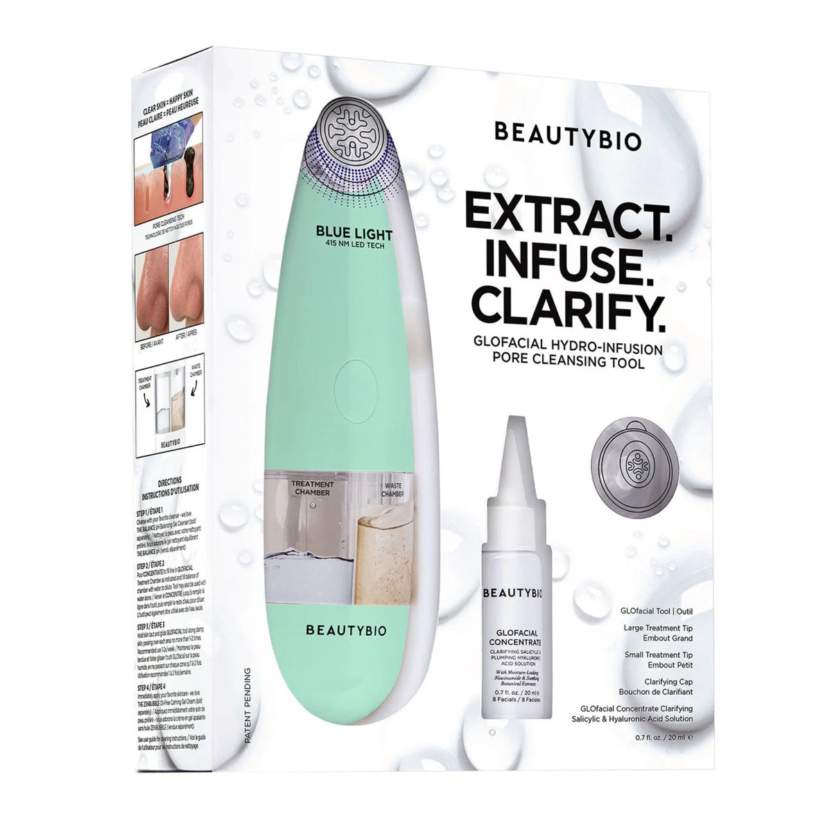 BeautyBio GLOfacial Deep Pore Cleansing & Blue LED Set
