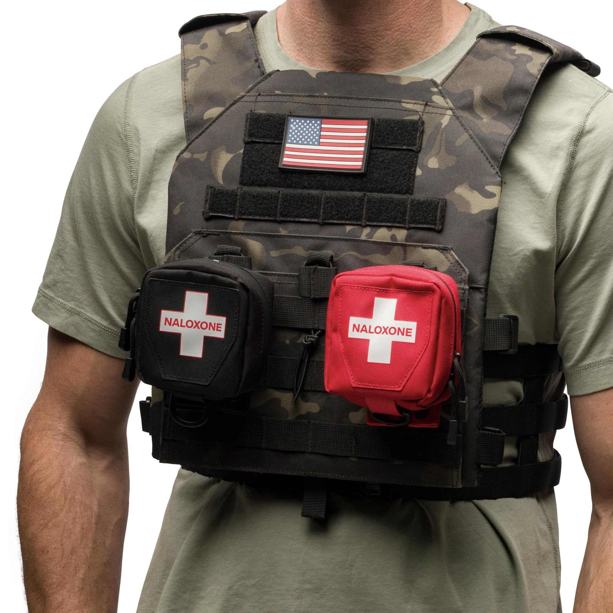 Naloxone Belt Pouch for Opioid Overdose and Naloxone Nasal Spray Kits | Professional Naloxone Nasal Spray Belt Attachment Design | Custom Designed to Hold Two Naloxone Nasal Sprays & Accessories