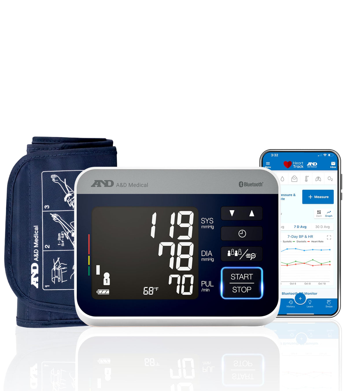 A&D Medical Precision Check Pro Bluetooth BP Monitor