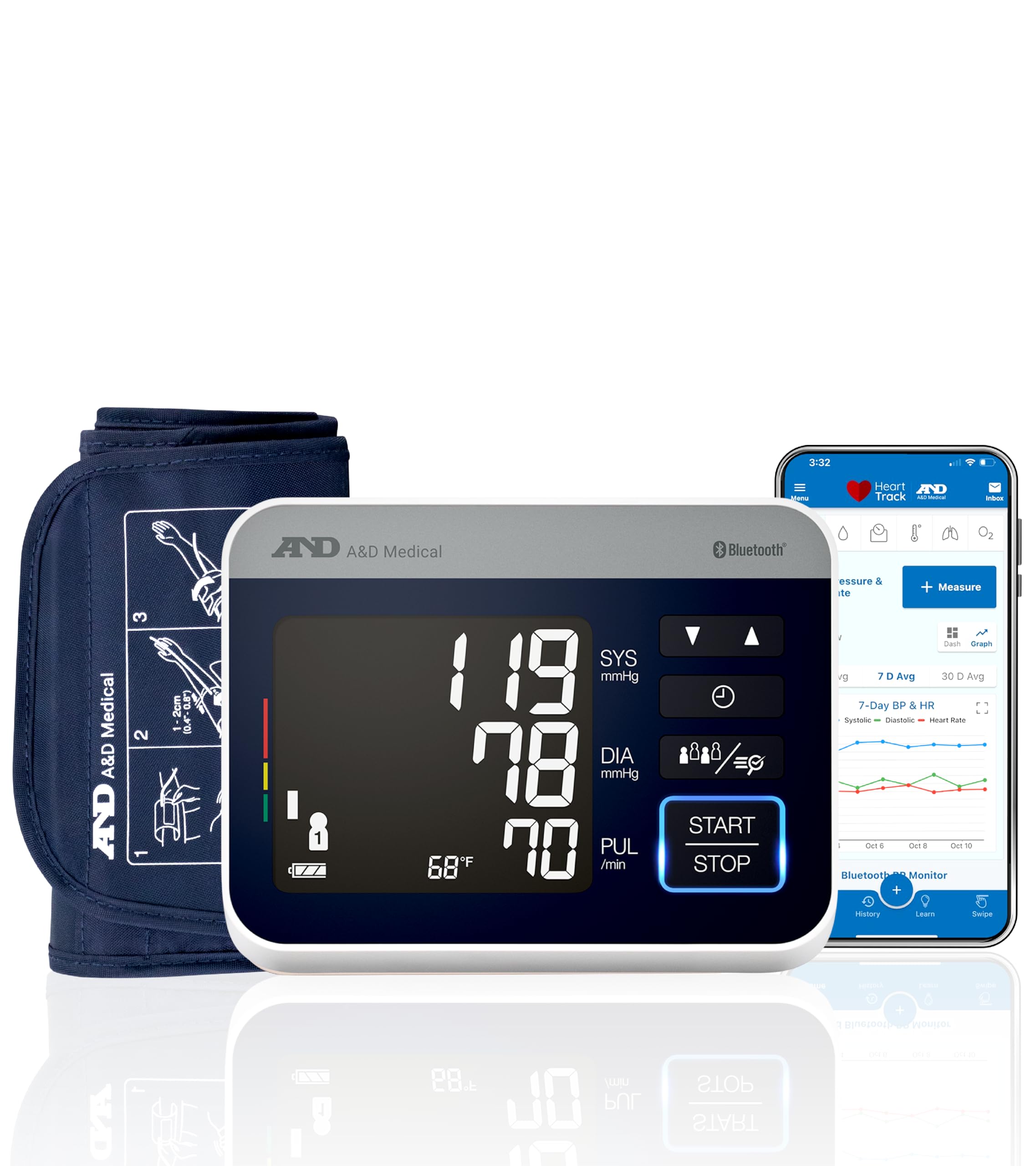 A&D Medical Precision Check Pro Bluetooth BP Monitor