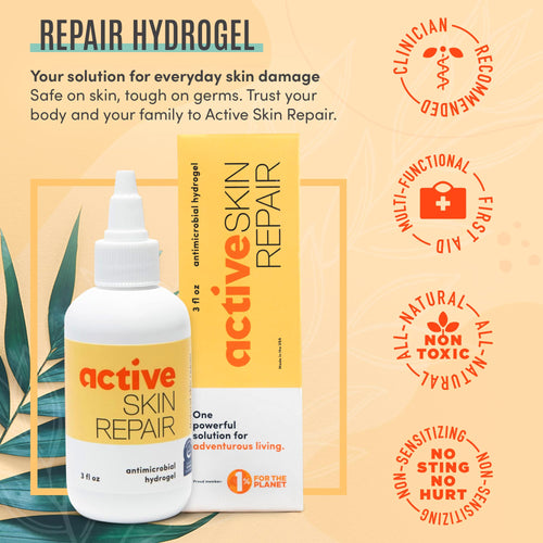 Active Skin Repair - The Natural & Non-Toxic Hydrogel & Antiseptic Spray for Minor Cuts, Scrapes, Rashes, Sunburns and Other Skin Irritations