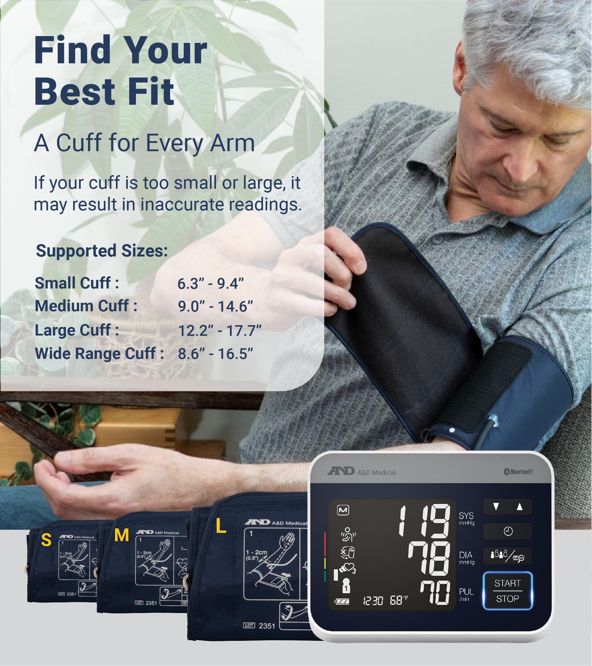 A&D Medical Precision Check Pro Bluetooth BP Monitor