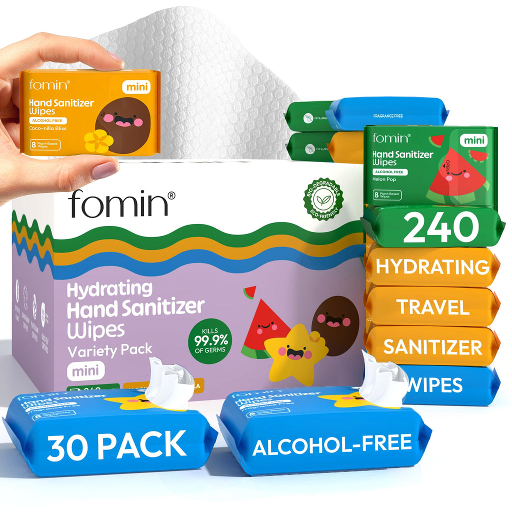 Fomin Fragrance-Free Mini Hand Sanitizing Wipes
